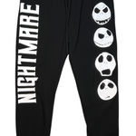 Disney Nightmare Before Christmas Jack‎ Jogger Pants Black Large Photo 0