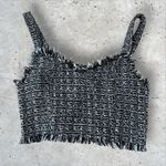 Anthropologie x Mare Mare Tweed Tank Top Vest Blouse Black White Sz S Photo 0