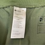 FIGS Yola Skinny Fit Straight Leg 11-Pocket Scrub Pants Moss Green/Orange Large Photo 4