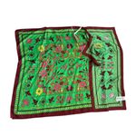 Tory Burch  Silk Scarf Caftan Top Green Splash Size Small Photo 9