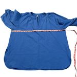 Glam 3/$15  blue blouse with cropped sleeves Photo 2