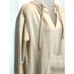 C&C California Striped V Neck Hoodie Pullover Sweatshirt Women's Medium Hippie Photo 1