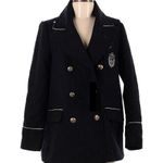 ZARA  Navy Double Breasted Coat - S Photo 0