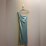 Abercrombie & Fitch Blue Asymmetrical Ruched Gown Photo 3