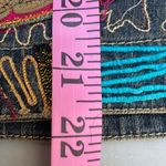 Chico's Y2K Funky Chico’s Denim Abstract Floral Embroidered Colorful Zip Up Vest Jacket Photo 13