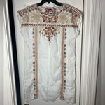 Johnny Was  Chandra White Linen Embroidered Tunic Dress Size Small Boho Indie Photo 1