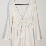 Lulus  Ivory Long Sleeve Mini Cocktail Dress with Back Bow Detail Size Medium Photo 0