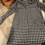 Madewell  Latitude Check Shirt Dress in True Black Small Photo 8