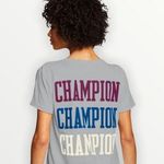 Champion retro tri color tee with logo at back XS Photo 0