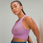 Lululemon Ebb To Train Bra Jubilee Dusky Lavender Seamless High Neck Size 12 Photo 2
