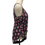 Boden Women's Floral One Piece Swimsuit Size 16R Ruched Tummy Control Swimwear Black Photo 2