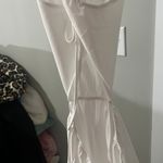 SheIn Long white open tie back dress Photo 4