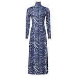 Marie Oliver  Blue and White Midi Dress Photo 6