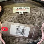 STOCKERPOINT Handbestickt Floral Embroidered Cardigan Cable Knit Sweater 48 Tan Size M Photo 2