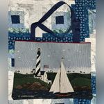 Handmade  16.5”x12” Tote Bag Tapestry Warren Kimble "Coastal Breeze" Placemats Photo 2