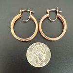 STS KARIS Basket Weave Knot Design Rose Gold Plated Hoop Earrings 10g. Pink Photo 6