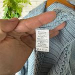 Isaac Mizrahi  Live Light Blue Cotton Knit Chunky Longline Cardigan Photo 5