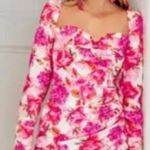 Coquette Girlhood Floral Pink Mini Dress CUSTOM MADE Boutique Stretchy Small Photo 1