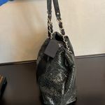 Kate Spade  Black Patent Leather Croc Pattern Shoulder Bag Satchel Tote EUC Photo 6