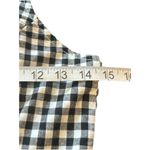 Oao Oro Babydoll Midi Dress Sz 2 Black White Gingham Check Pleated Empire Waist Photo 6