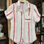 Dolce & Gabbana  linen button down shirt stripes short sleeve pocket collar top Photo 0