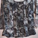 Sami & Jo Y2k Gothic Velvet Burnout Corset Fairycore 3/4 Sleeve Top Size L Photo 2