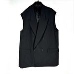 Balenciaga Garde-Robe Double Breasted Oversize Jacket Blazer Vest Black US 6 NWT Photo 3