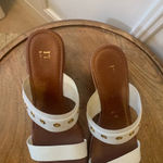 Italian Shoemakers Italian Shoemaker White Double‎ Strap Wedges 10M Photo 2