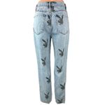 Playboy x PacSun Women's Blue Logo Print High Rise Straight Denim Jeans Size 26 Photo 2