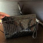Karl Lagerfeld $178 shinny PATENT LEATHER detachable Crossbody/Wristlet 2 straps Photo 0