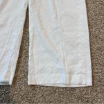 J.Crew White Linen Blend Pants High Rise Wide Leg Size 10 Photo 4