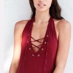Urban Outfitters Ecote Lace-up Halter Mini Dress Photo 1