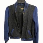 PINK - Victoria's Secret Victorias Secret PINK Womens Lace Bomber Jacket M Blue & Black Photo 0