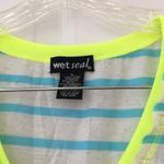 Wet Seal FINAL MARKDOWN  Blue and Yellow Striped Short Sleeve Tee Junior large Photo 4