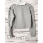 Manoush Womens Eyelet Collar Bow Long Sleeve Cropped Sweatshirt Gray Size Medium Photo 10