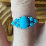 Genuine Sleeping Beauty Turquoise Sterling Silver Ring Size 5.75 Photo 0