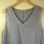 Francesca Bettini 100% Linen Made in Italy Size Large Gray Midi Dress Classic Photo 1