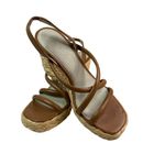 Sanctuary Tan Leather Strappy Wedge Sandals Size 8.5M | NWT $129 | Wedge Heels Photo 3