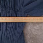 Anthropologie Pilcro Corset Midi Shirt Dress Women's Large Blue Prairie Peasant Photo 5