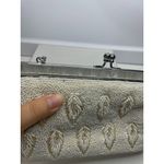 Handmade Vintage Ivory white All Beaded Top Handle Bag With Mother Of Pearl Detailing Photo 2