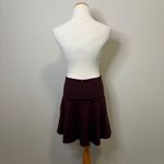 Victoria's Secret Burgundy Cutout Skirt High Waist Cutout Mini Flared A-Line XS Photo 3