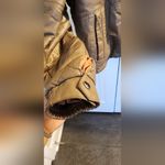 vintage hill & archer leather bomber heavy winter jacket with fox tail hood M Brown Size M Photo 7