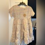 NWT BiBi SHORT SLEEVE TIERED LOOSE FIT MULTI PLAID MINI DRESS Photo 7