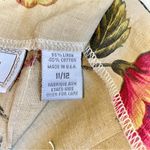 EXPRESS VTG Women's Beige/Red Floral High Rise Straight Leg Linen Blend Pants Photo 4