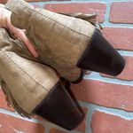 Bongo Alessandra tan faux suede fringe ankle booties Photo 3