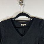 Madewell ‎ Womens Sweater Small Black Pullover Long Sleeve Cotton V-Neck Photo 1