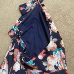 fab'rik  floral print navy blue halter romper Photo 2