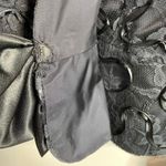 Vintage Patra Black Lace Ribbon Soutache Mesh Fitted Jacket Puff Shoulders Bow 6 Photo 5