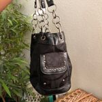 Y2K Gothic Whimsygoth Grunge Black monogram “C” shoulder hand bag purse silver o Photo 1