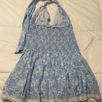 Love Shack Fancy Luisetta Halter Mini Dress - Spa Blue Photo 5